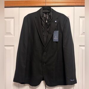 Ben Sherman Black Blazer w/ Removable Quilted Liner Jacket XL NWT
